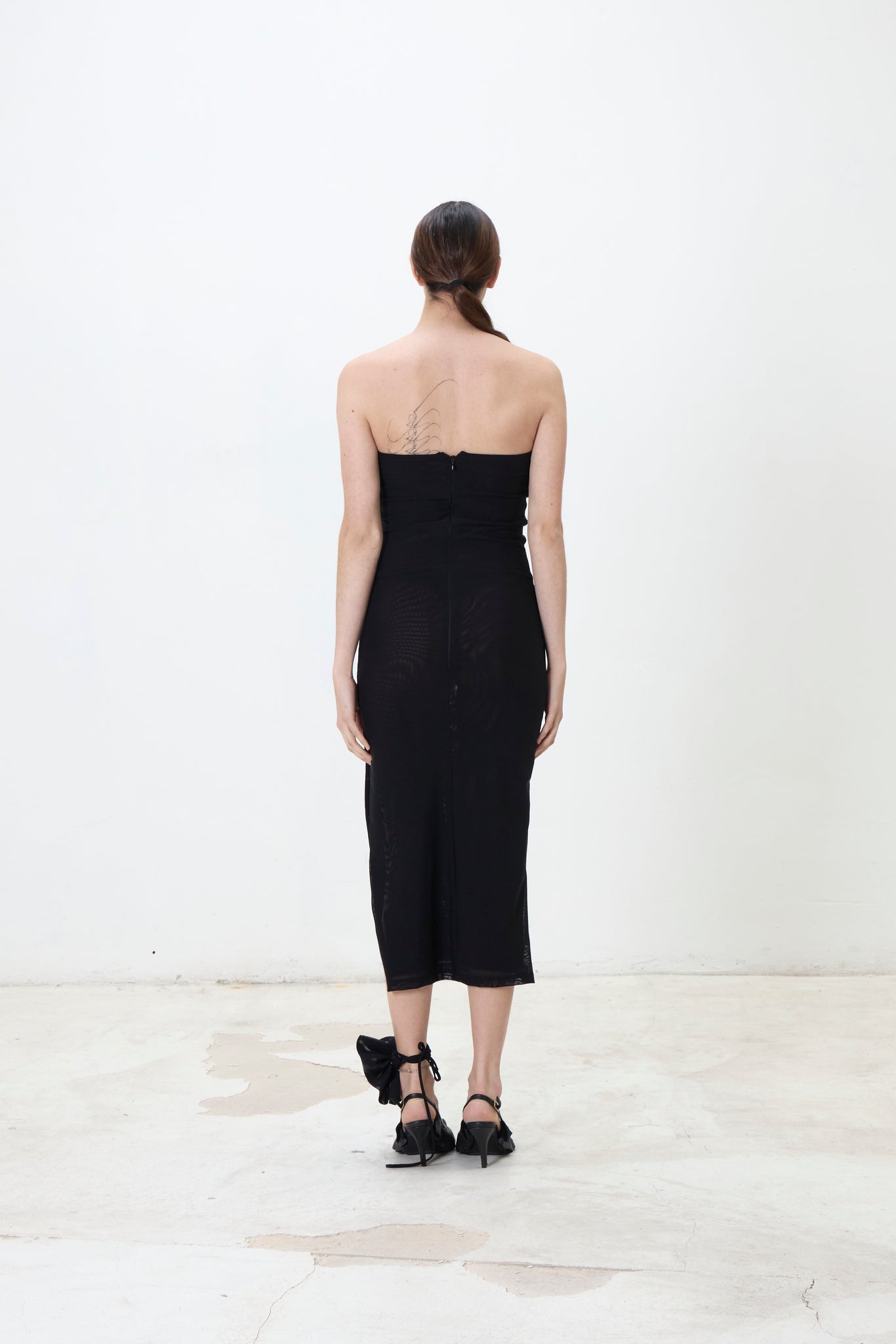 Strapless mesh dress